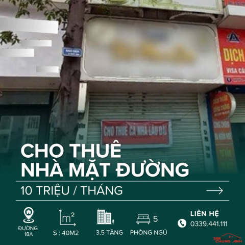 HL53 - CHO THUÊ NHÀ MẶT PHỐ 3,5 TẦNG - PHƯỜNG HẠ LONG - TỈNH QUẢNG NINH