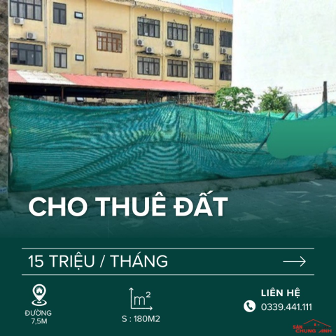 HL62 - CHO THUÊ ĐẤT PHỐ HẢI MINH - PHƯỜNG HẠ LONG - TỈNH QUẢNG NINH