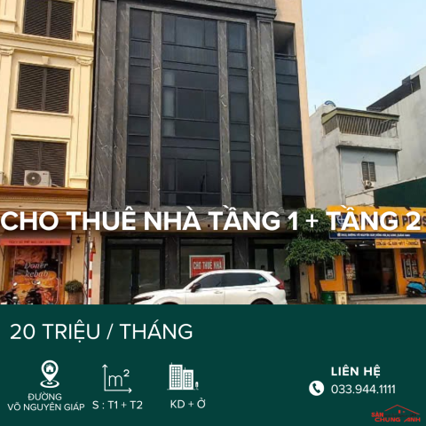 HL132 - CHO THUÊ NHÀ TẦNG 1 + TẦNG 2 - PHƯỜNG HẠ LONG - TỈNH QUẢNG NINH